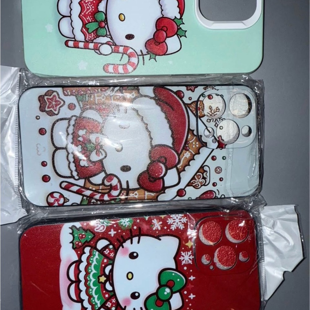 Hello Kitty Festive Phone Case Trio - Red, Green, White